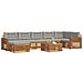 Set divani con cuscino 8 pcs Grigio Naturale e Chiaro - Foto miniatura 3