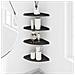 Mensola sospesa con lo scaffale 4 pcs Nero 24 x 24 x 2 cm - Foto miniatura 4