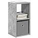 Comodino con cassetto 2 pcs Grigio cemento 25,5 x 22 x 49,5 cm - Foto miniatura 3