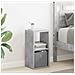 Comodino con cassetto 2 pcs Grigio cemento 25,5 x 22 x 49,5 cm - Foto miniatura 4