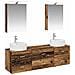 Set di mobili per il bagno 5 pcs Legno antico - Foto miniatura 1