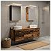 Set di mobili per il bagno 5 pcs Legno antico - Foto miniatura 4