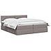 Letto con Contenitore con testiera 2 pz Tortora Pelle Sintetica - Foto miniatura 3