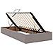 Letto con Contenitore con testiera 2 pz Tortora Pelle Sintetica - Foto miniatura 5