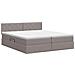 Letto con Contenitore con testiera 2 pz Tortora Pelle Sintetica - Foto miniatura 8