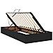 Letto con contenitore e materasso Nero 100 x 200 cm Velluto - Foto miniatura 5