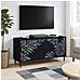 Mobile TV DOKKUM 102 x 33 x 51 cm Rovere Nero - Foto miniatura 2