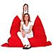 Poltrona Sacco Impermeabile In Poliestere Rosso 140x180cm - Foto miniatura 1