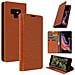 Custodia Samsung Galaxy Note 9 In Pelle Portafoglio Funzione Supporto Cammello - Foto miniatura 2