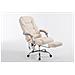 Sedia Ufficio Massaggiante Pacific V2 - Poltrona Relax 5 Programmi di Massaggio - Sedia Ergonomica in Similpelle con Poggiapiedi Estraibile e Altezza Regolabile e Girevole, Max 150 kg Crema - Foto miniatura 3