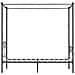 Letto A Baldacchino Grigio In Metallo 100x200 Cm - Foto miniatura 4