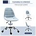 Sedia Girevole da Ufficio Ergonomica, Regolabile, Senza Braccioli, Colore Azzurro - Foto miniatura 6