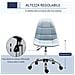 Sedia Girevole da Ufficio Ergonomica, Regolabile, Senza Braccioli, Colore Azzurro - Foto miniatura 8