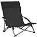 Sedie da Spiaggia Pieghevoli 2 pz in Tessuto Nero - Foto miniatura 2