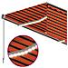 Tenda Sole Retrattile Manuale Parasole LED 4x3m Arancio Marrone - Foto miniatura 7