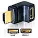 HDMI Stecker > HDMI Buchse 90° oben HDMI 1.3 HDMI 1.3 Nero cavo di interfaccia e adattatore - Foto miniatura 1