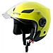 Casco Jet Visiera Lunga Scooter Moto Quad Omologato Ece 22 05 Giallo Fluo S - Foto miniatura 4