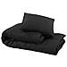 Set Copripiumino Nero 200x200 Cm In Cotone - Foto miniatura 1