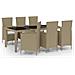 Set Mobili Da Pranzo Giardino 7 Pz Con Cuscini Polyrattan Beige - Foto miniatura 1