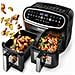 Af24 Friggitrice Ad Aria 9l 2400w - Air Fryer Doppio Cestello Con Sync Cook /finish, 10 Programmi, Finestre Trasparenti, 50-200°c - Foto miniatura 1