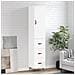 Credenza Bianca 34,5x34x180 Cm In Legno Multistrato - Foto miniatura 1