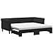 Divano Letto Estraibile Con Materassi Nero 90x190 Cm Velluto - Foto miniatura 1