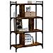 Libreria Rovere Fumo 4 Ripiani 76x32x123 Cm Legno Multistrato - Foto miniatura 3
