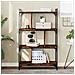 Libreria Rovere Fumo 4 Ripiani 76x32x123 Cm Legno Multistrato - Foto miniatura 1