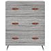 Cassettiera Grigio Sonoma 69,5x34x90 Cm In Legno Multistrato - Foto miniatura 5
