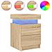Comodino Con Luci Led Rovere Sonoma 35x39x55 Cm - Foto miniatura 2