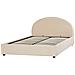Letto Contenitore Bouclé Beige 140 X 200 Cm Vaucluse - Foto miniatura 3