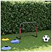 Porta Da Calcio Con Rete Rossa E Nera 90x48x71 Cm In Acciaio - Foto miniatura 3