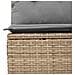 Set Divano da Giardino 9 pz con Cuscini Beige in Polyrattan - Foto miniatura 3