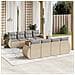 Set Divano da Giardino 9 pz con Cuscini Beige in Polyrattan - Foto miniatura 7