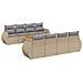 Set Divano da Giardino 9 pz con Cuscini Beige in Polyrattan - Foto miniatura 1