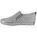 Mezze Scarpe Slip-on In Pelle Grigio Argento Da Donna 37 - Foto miniatura 2