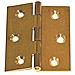 -mobilia - 2 Cerniere Fresate A Mezzo Collo In Ottone 60x50mm - Foto miniatura 1