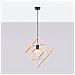 Lampada A Sospensione Caro Sl. 1757 - Moderno Lampada A Sospensione Legno Naturale /nero 145x50x8 Cm - Foto miniatura 2