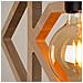 Lampada A Sospensione Caro Sl. 1757 - Moderno Lampada A Sospensione Legno Naturale /nero 145x50x8 Cm - Foto miniatura 5