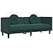 Divano a 3 Posti con Cuscini Verde Scuro in Velluto - Foto miniatura 1