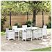 Tavolo da giardino  Bianco 200x100x73 cm in Polyrattan - Foto miniatura 2