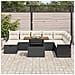 Set Divano da Giardino 9 Pezzi con Cuscini Nero Polyrattan - Foto miniatura 3