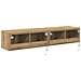 Mobile TV da Parete con Luci LED 2 pz Rovere Artigianale 80x35x31 cm - Foto miniatura 4