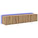 Mobile TV da Parete con Luci LED 2 pz Rovere Artigianale 80x35x31 cm - Foto miniatura 1