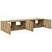 Mobile TV da Parete con Luci LED 2 pz Rovere Artigianale 80x35x31 cm - Foto miniatura 9
