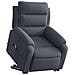 Poltrona Alzapersona Massaggio Elettrica Grigio Scuro Velluto - Foto miniatura 3
