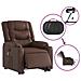 Poltrona Alzapersona Elettrica Reclinabile Marrone Similpelle - Foto miniatura 6