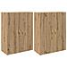 Armadi da Muro 2 pcs rovere artigianale 69.5 x 34 x 90 cm - Foto miniatura 1