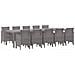 Set da Pranzo per Giardino 11 pcs Grigio chiaro Polipropilene - Foto miniatura 1