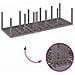 Set da Pranzo per Giardino 11 pcs Grigio chiaro Polipropilene - Foto miniatura 9